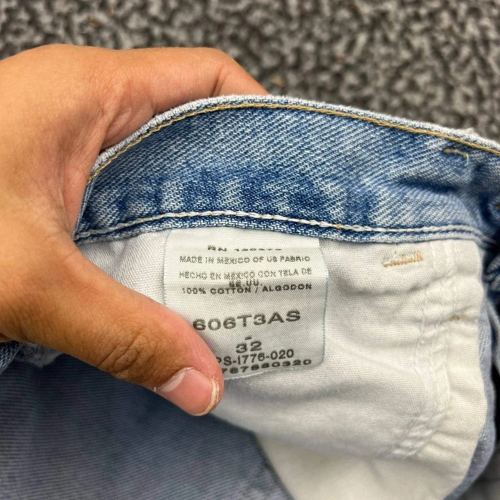 Wrangler Hero Originals Jeans Shorts Men 32 Blue Denim Light Wash Pockets